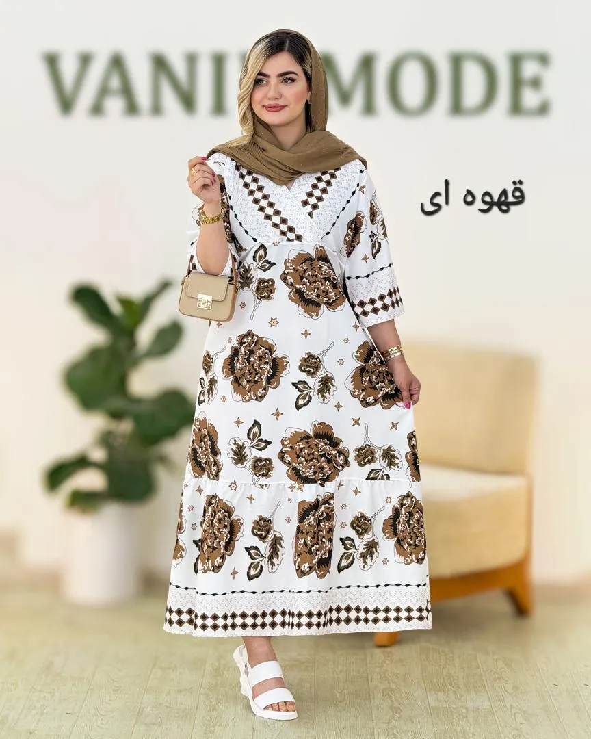 پیراهن ساحلی آستین سه ربع کد h19