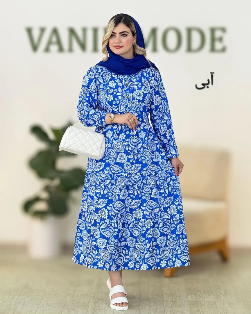 پیراهن ساحلی یقه سه سانت کد h18