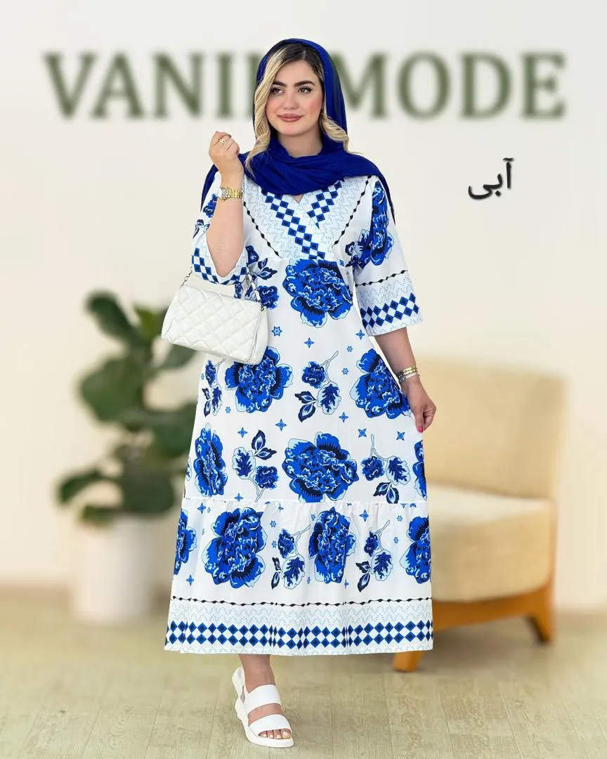 پیراهن ساحلی آستین سه ربع کد h19