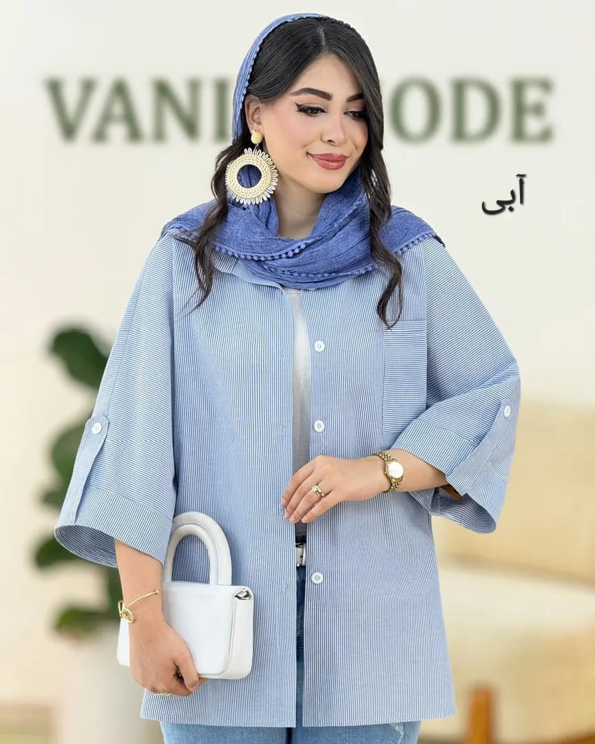 شومیز راه راه تترون کد g995