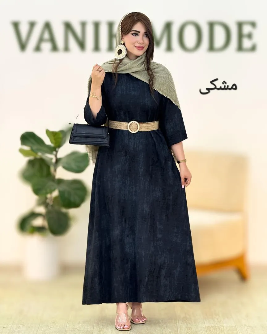 پیراهن آستین سه ربع گازوئیلی کد h40