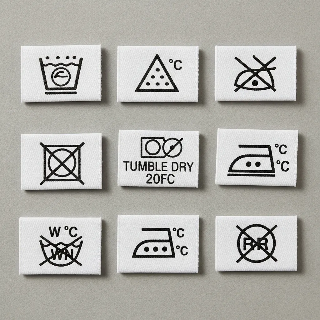 معنی علامت های روی مارک لباس