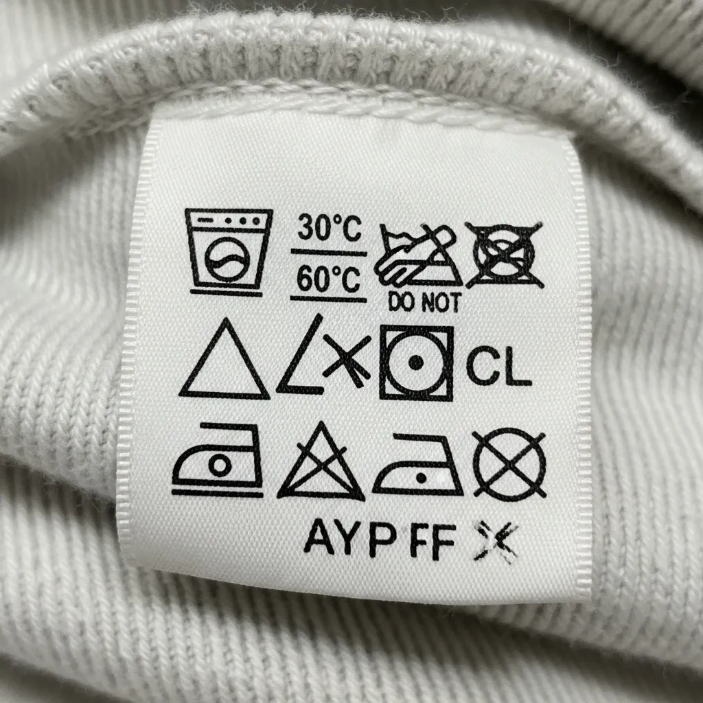 معنی علامت های روی مارک لباس