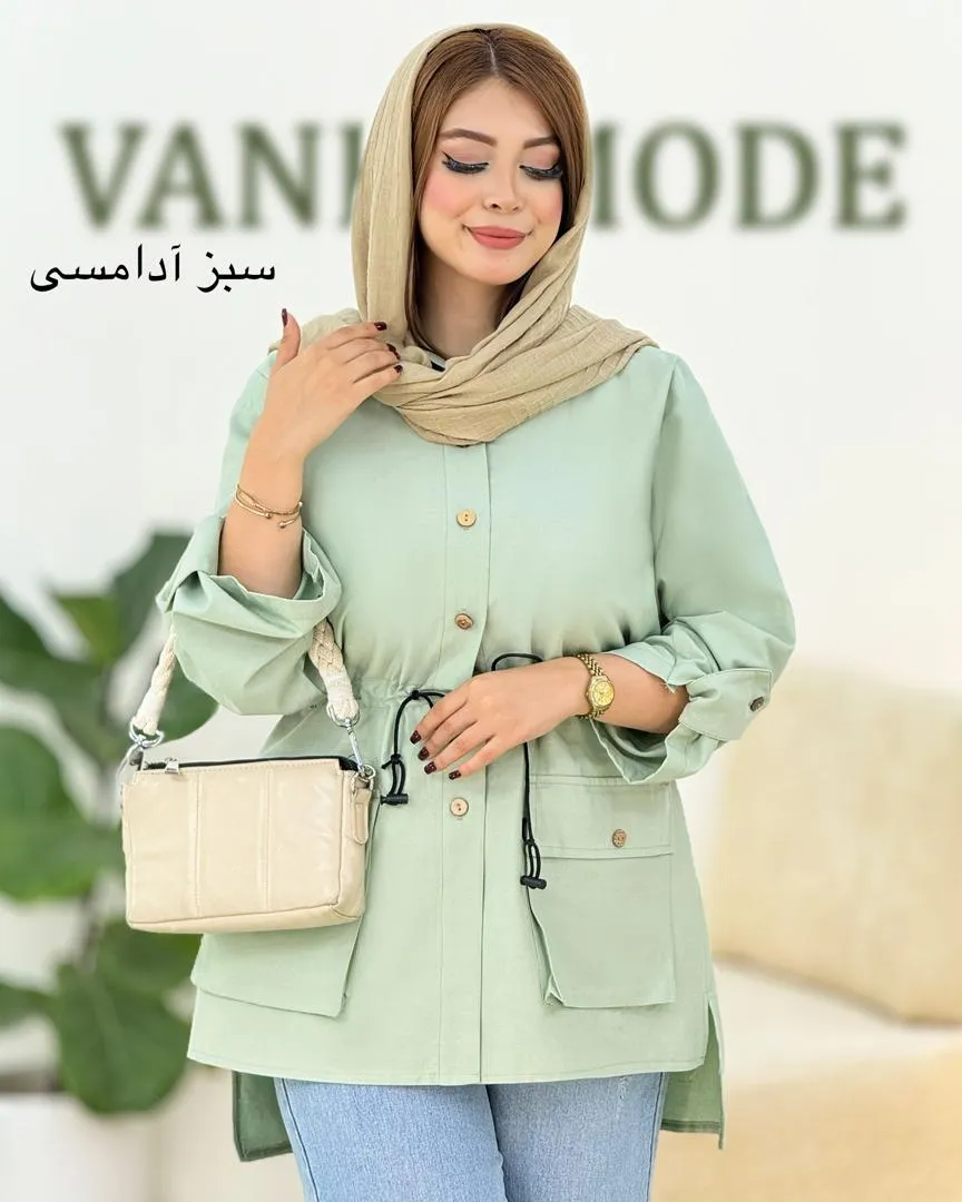 مانتو آستین گت دار کد h378