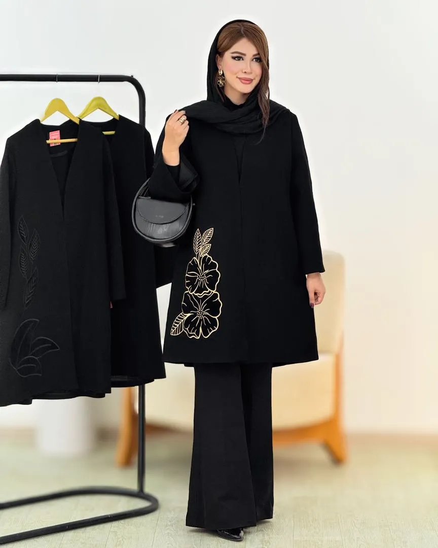 مانتو سوپر شانتون جت بلک کد h556