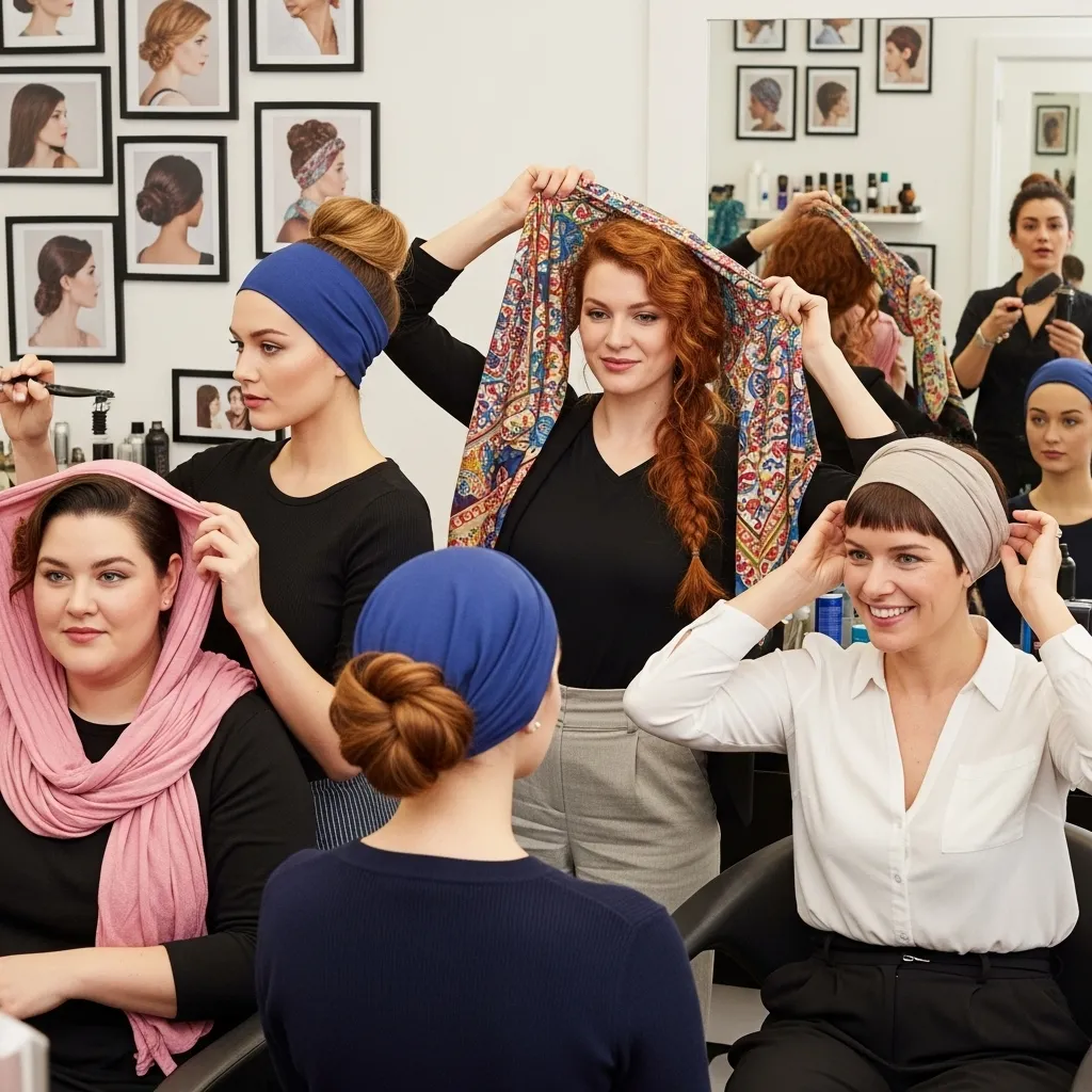 بستن مو دم اسبی زیر شال