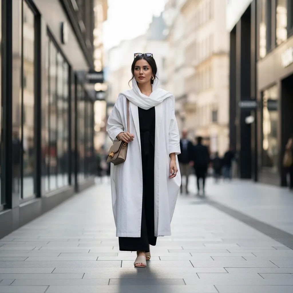 استایل با مانتو سفید