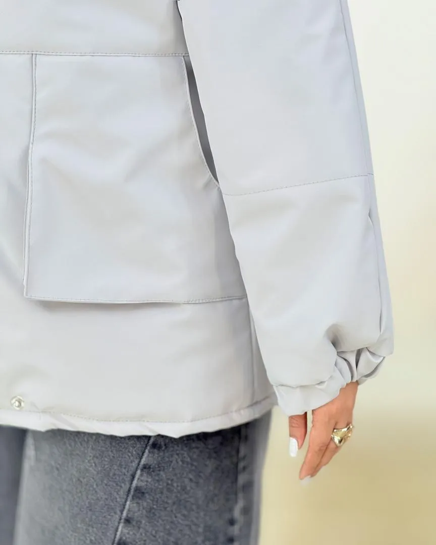 کاپشن زنانه کلاهدار کد h766