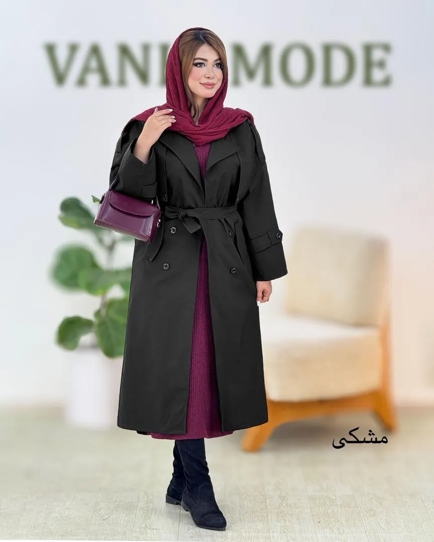 بارانی بلند آستردار کد h788