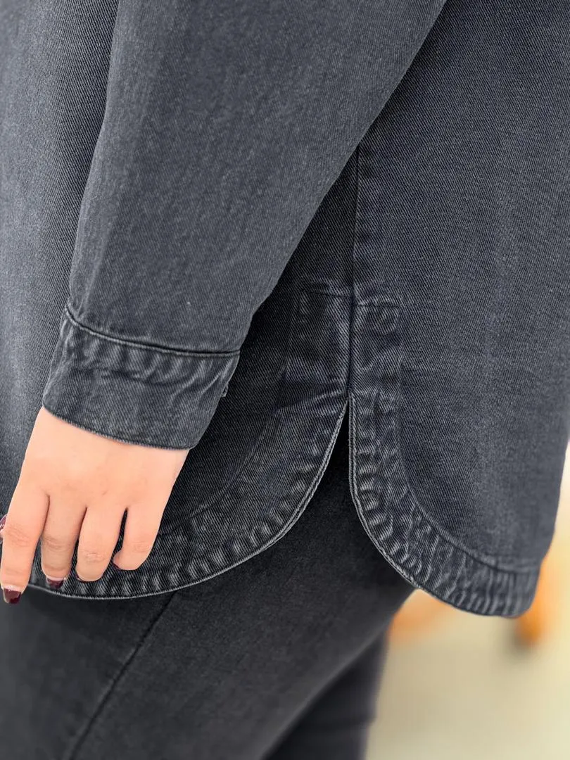 کت جین زنانه دو جیب کد h722