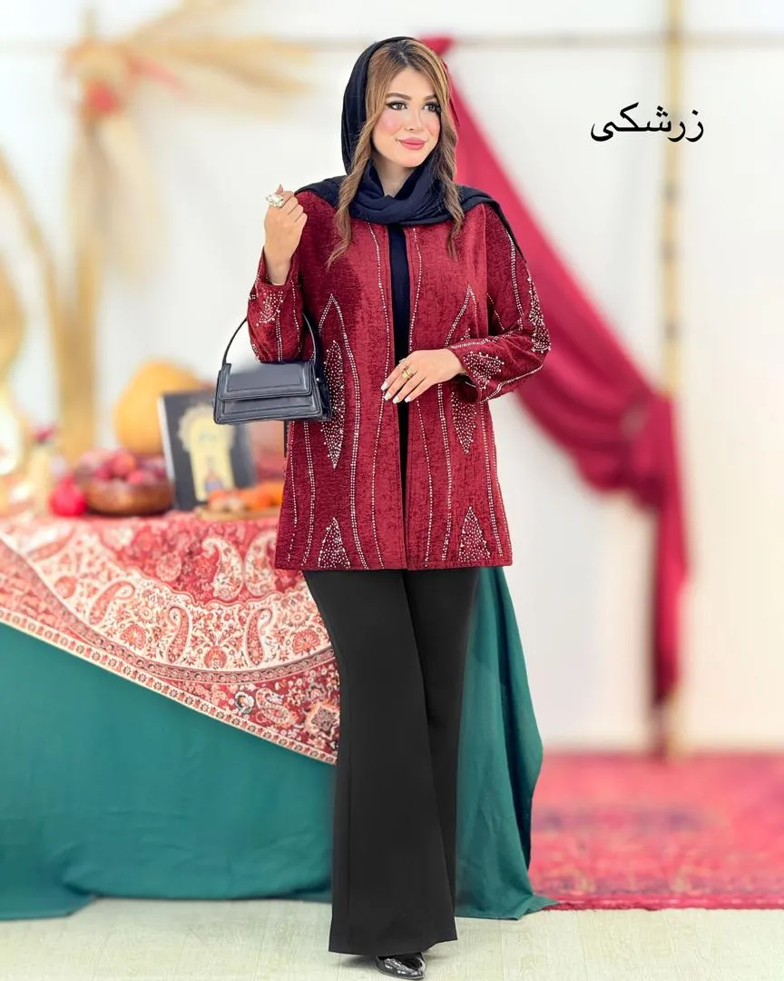 کت مخمل نگین دوزی کد h682