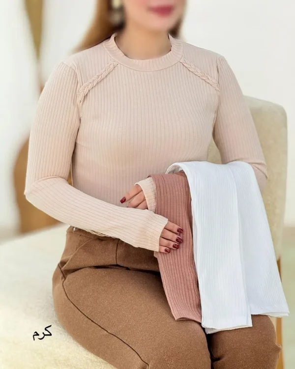 بلوز آستین فینگردار فانریپ کد h778