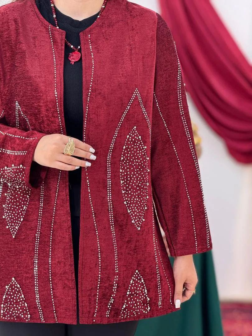 کت مخمل نگین دوزی کد h682