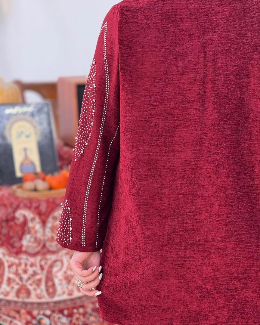 کت مخمل نگین دوزی کد h682