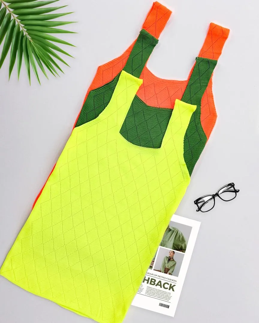 تاپ حلقه ای بافت لوزی کد h666