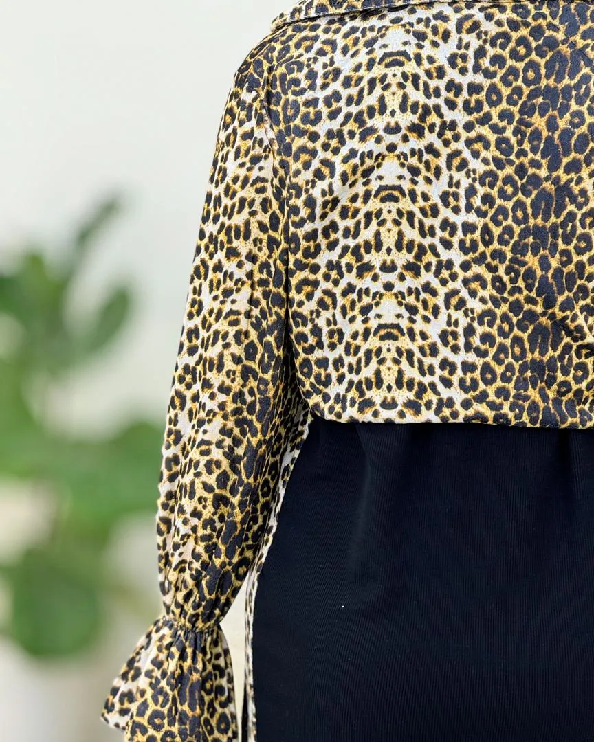 ست شومیز سارافون پلنگی کد h505