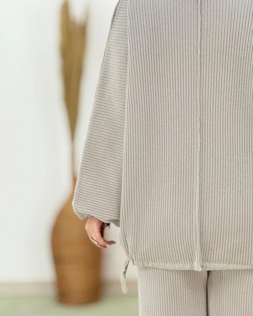 ست بلوز گت دار و شلوار بگ استایل کد h767