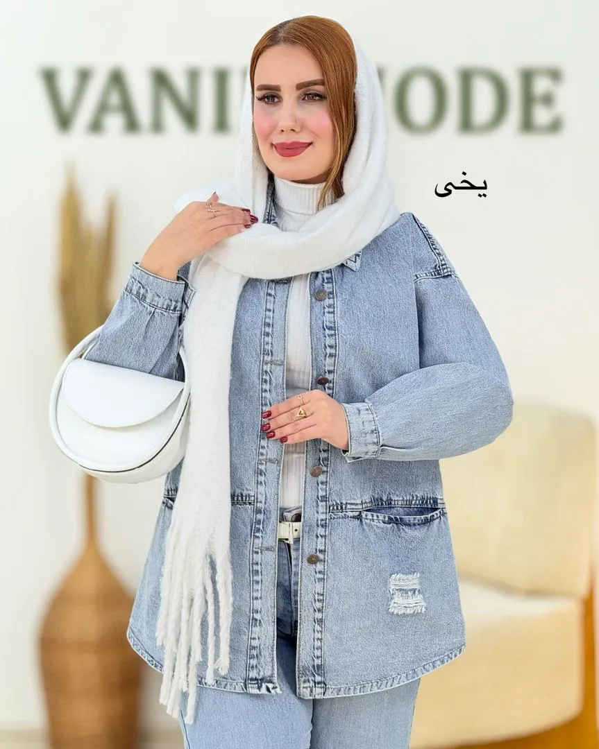 کت جین زاپدار زنانه کد h718