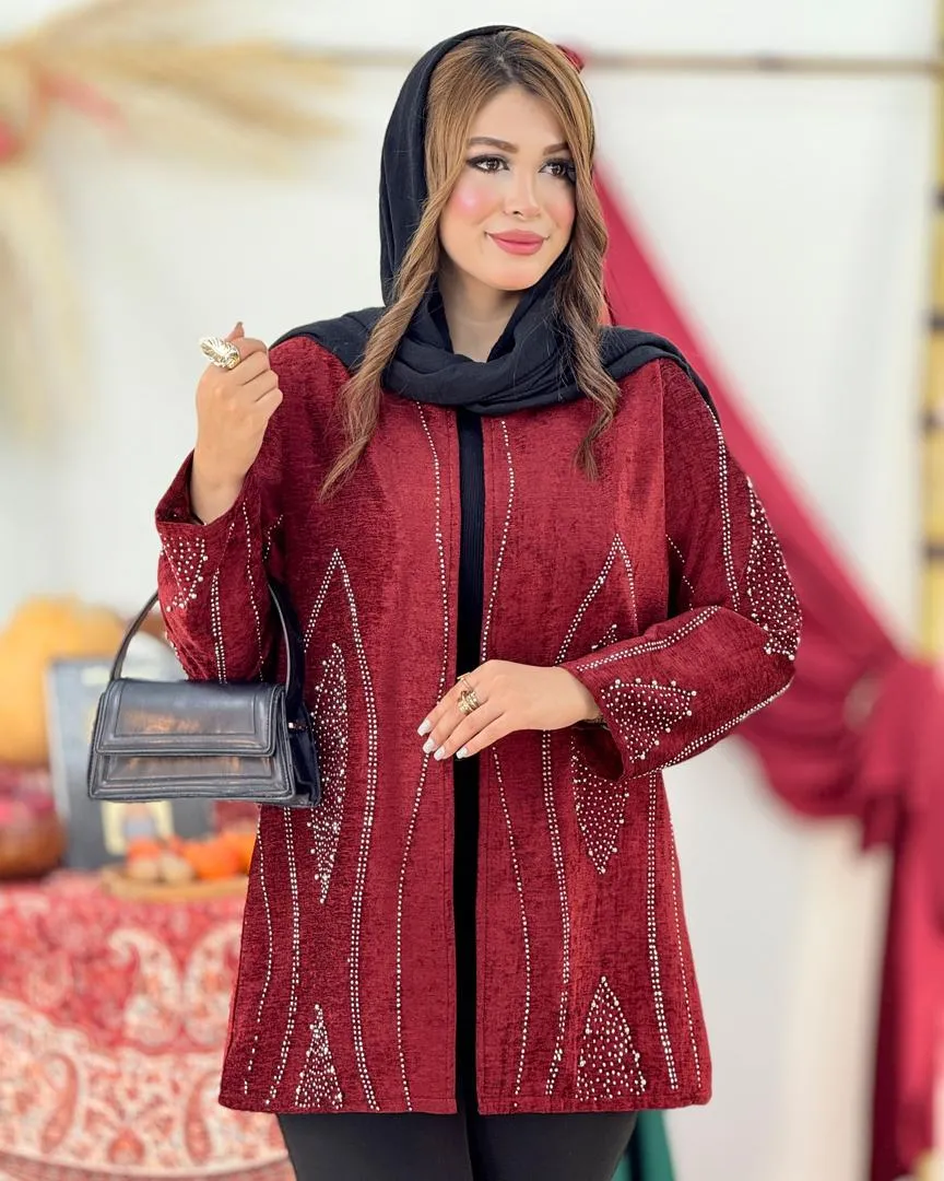 کت مخمل نگین دوزی کد h682