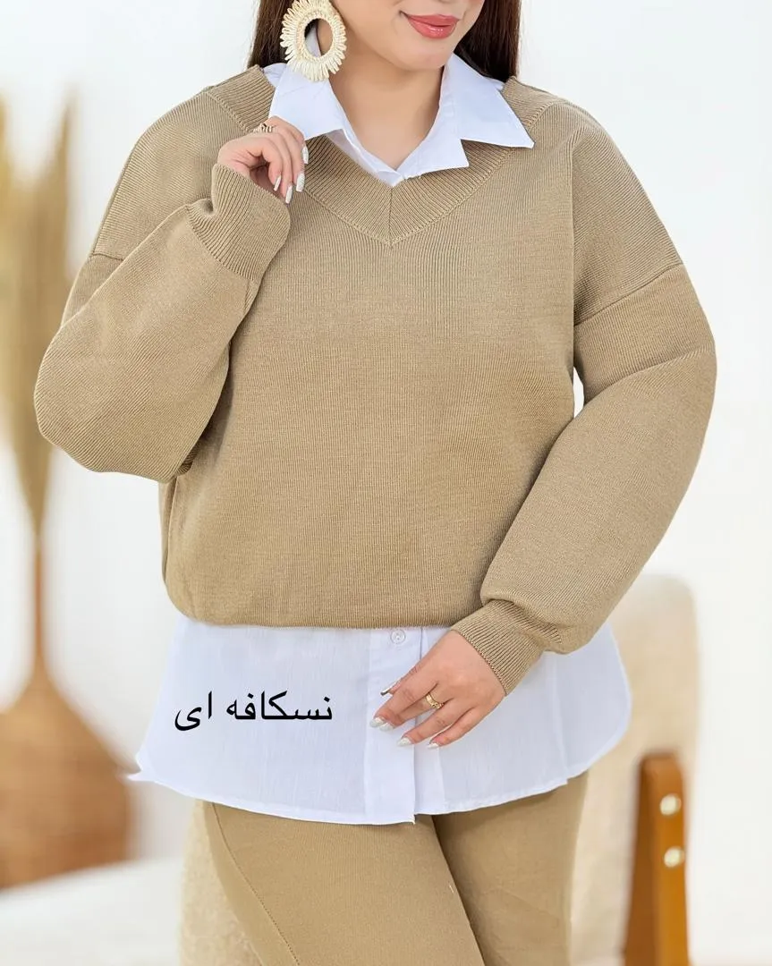 بلوز بافت یقه هفت کد h757