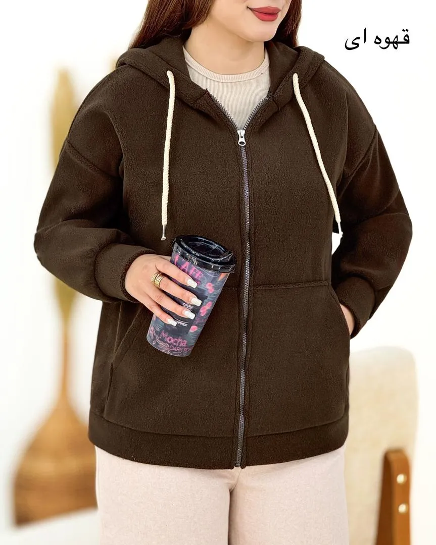 سویشرت کلاه دار زنانه پلار کد h906