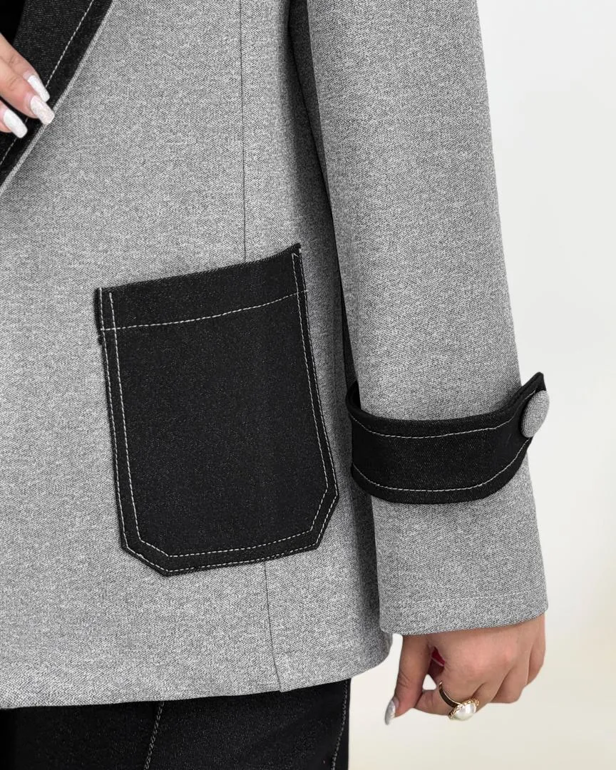 کت شلوار اسپرت آستین بند دار کد h893