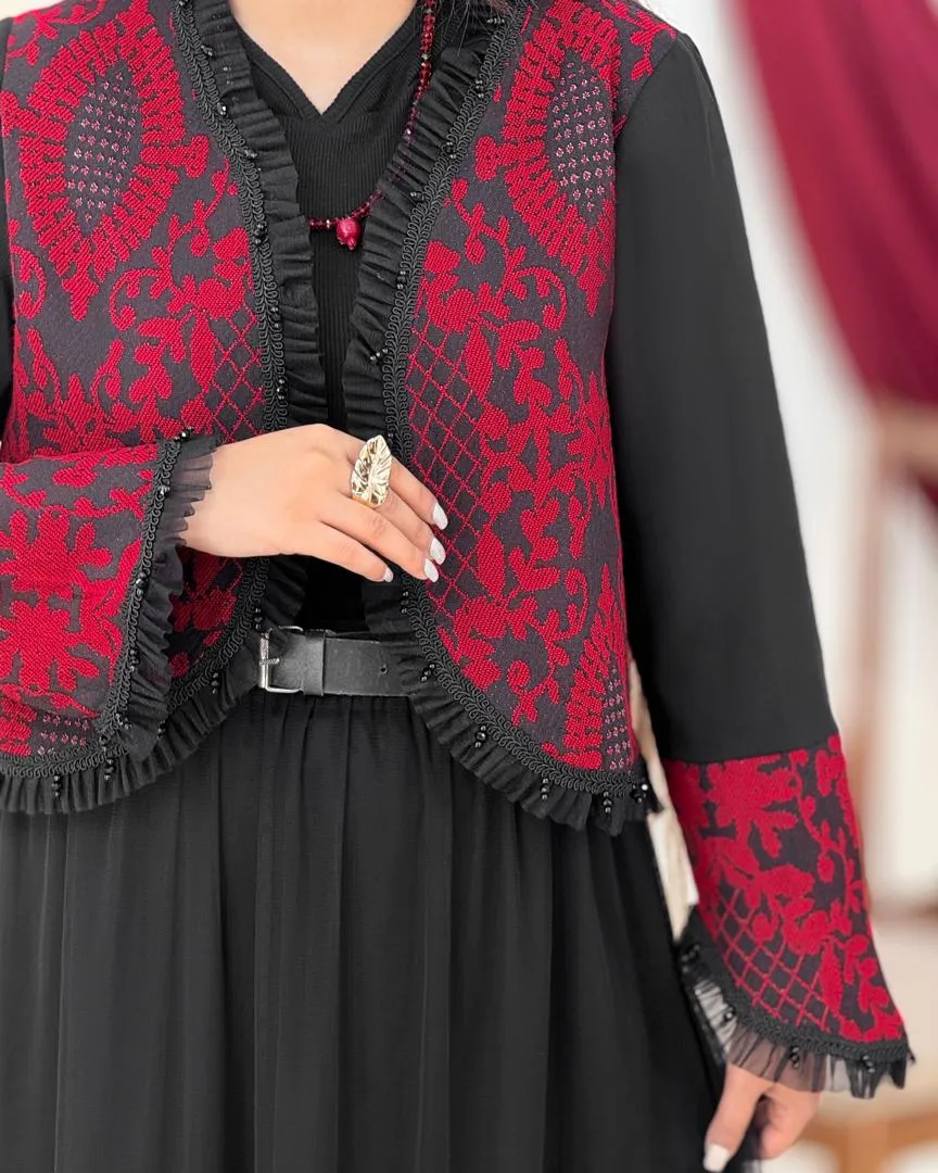 ست کت یلدا و دامن تور آستردار کد h806