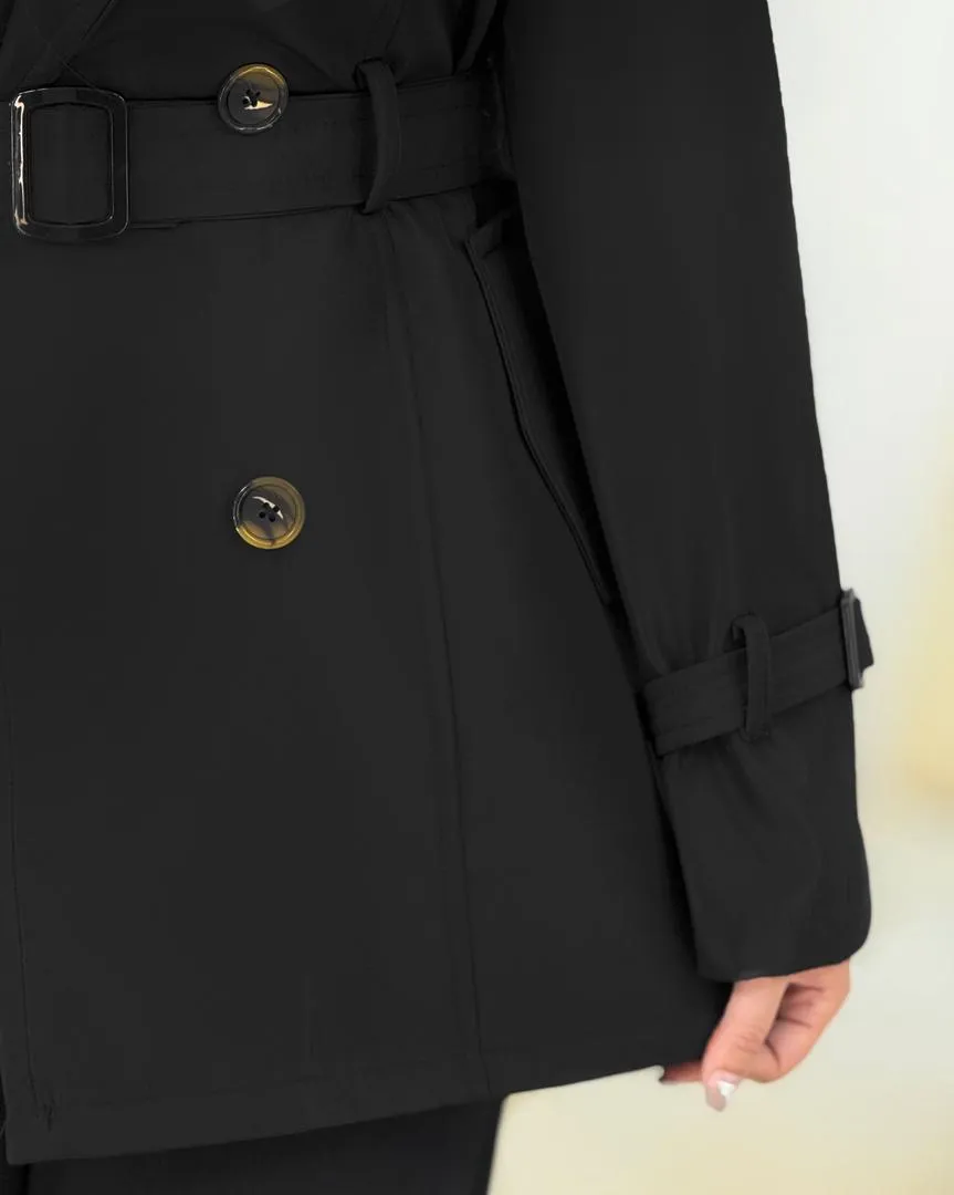 بارانی ترنجی جلو جیب کد h919