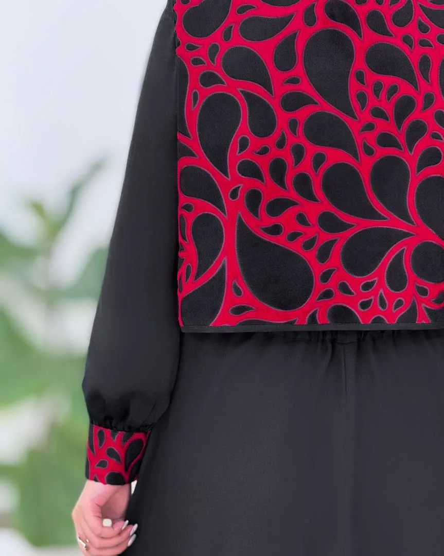 ست شومیز جلیقه دامن یلدا کد h812