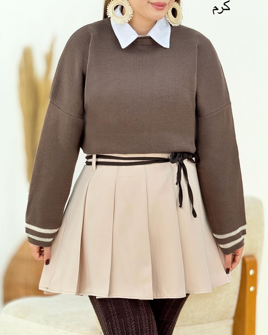 دامن کوتاه پیل دار کد h908