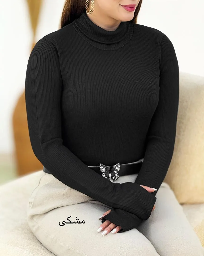 بادی یقه اسکی زیر دکمه کد h870