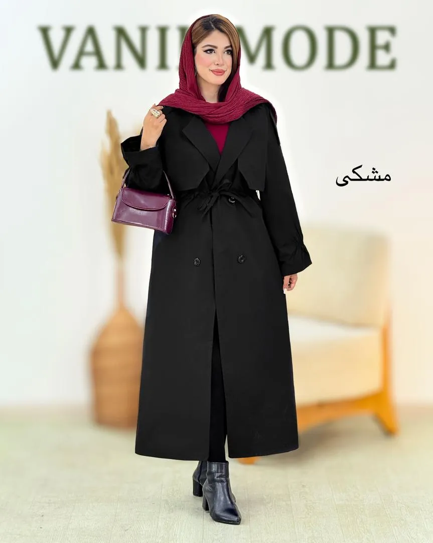 بارانی بلند گت دار کد h795