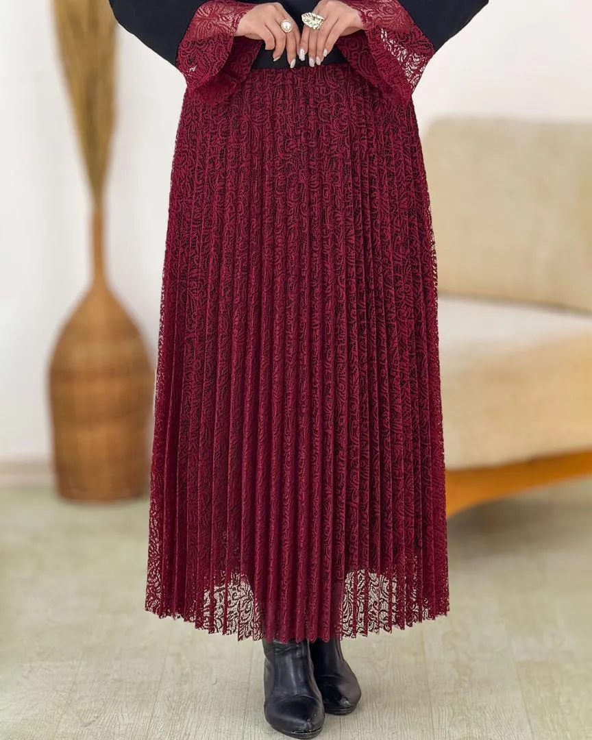 شومیز دامن دانتل یلدایی کد h826