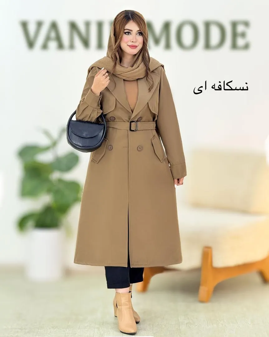 بارانی بلند والان دار سانتانا کد h817