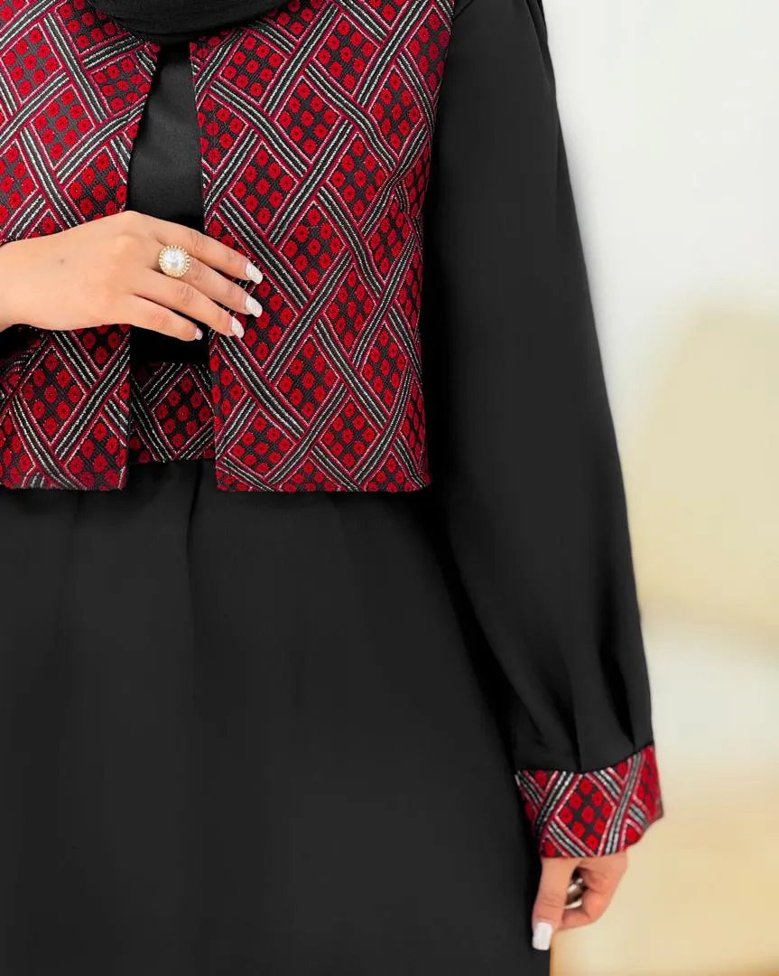 پیراهن جلیقه آستین طرحدار کد h862