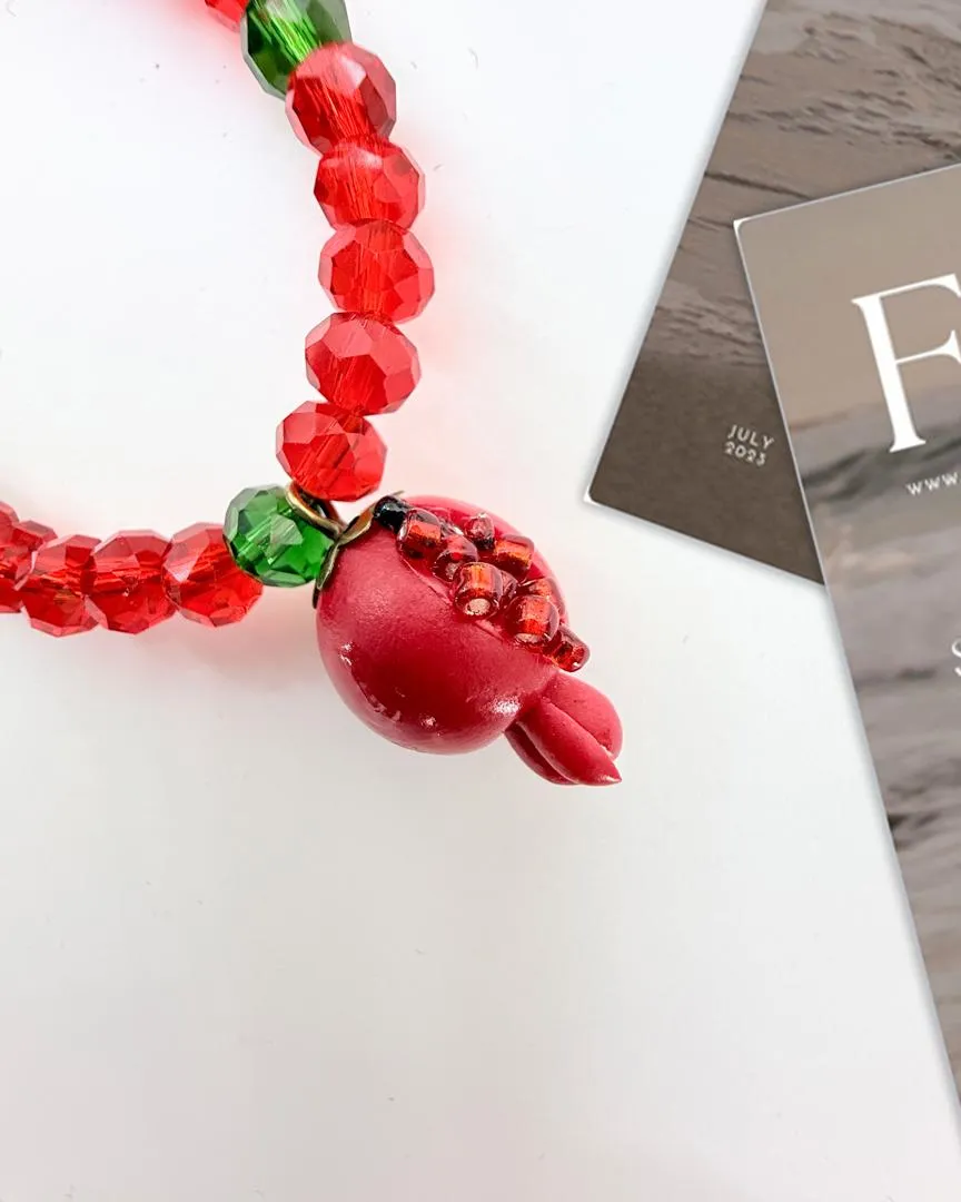 گردنبند دانه انار یلدایی کد h796