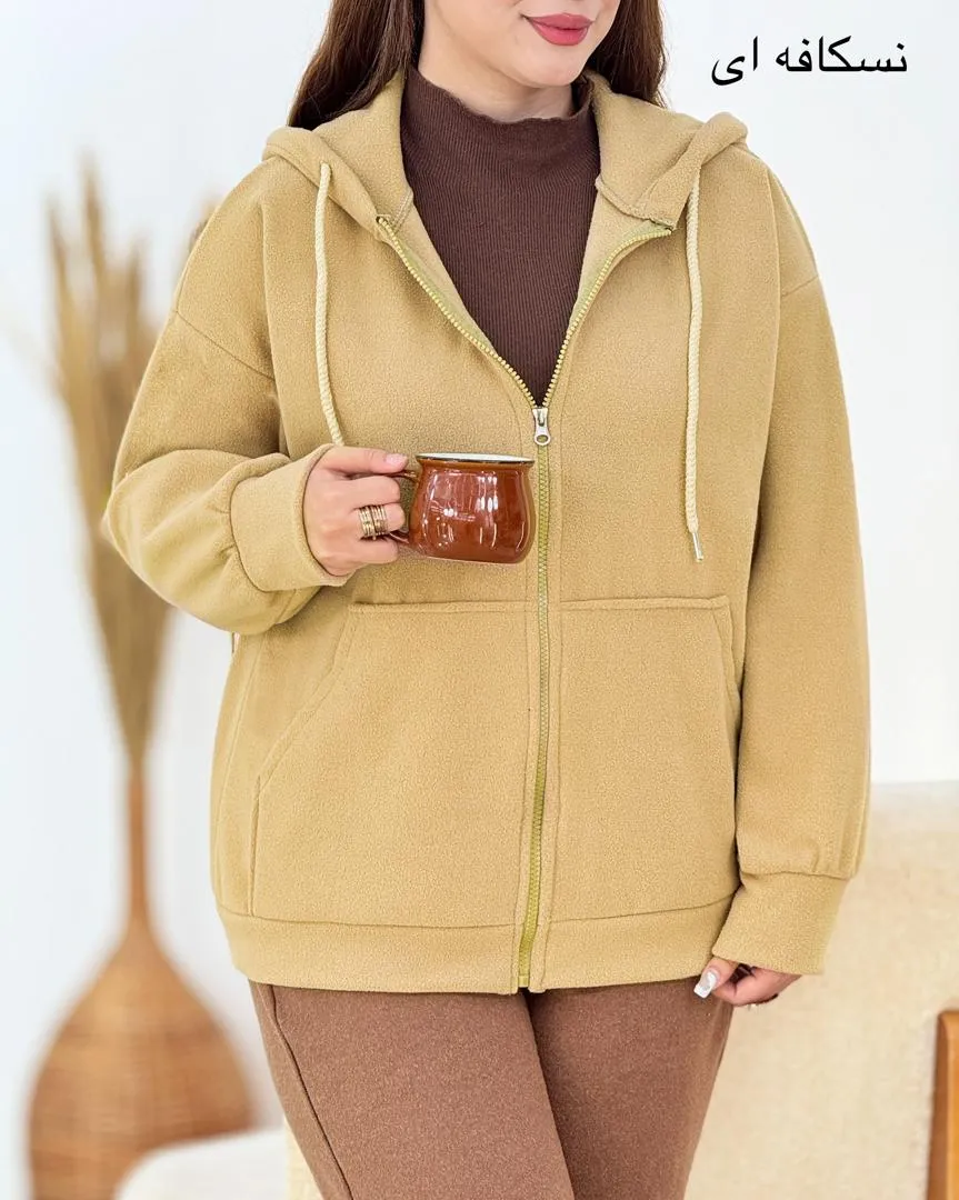 سویشرت کلاه دار زنانه پلار کد h906