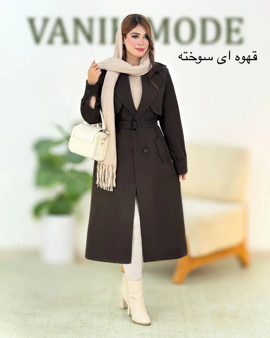 بارانی بلند والان دار سانتانا کد h817