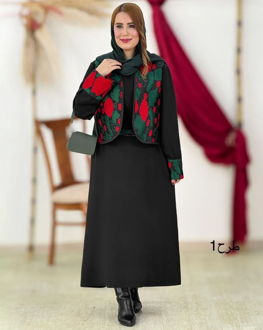 ست پیراهن و جلیقه کد h798