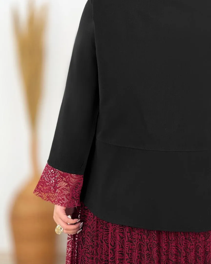 شومیز دامن دانتل یلدایی کد h826