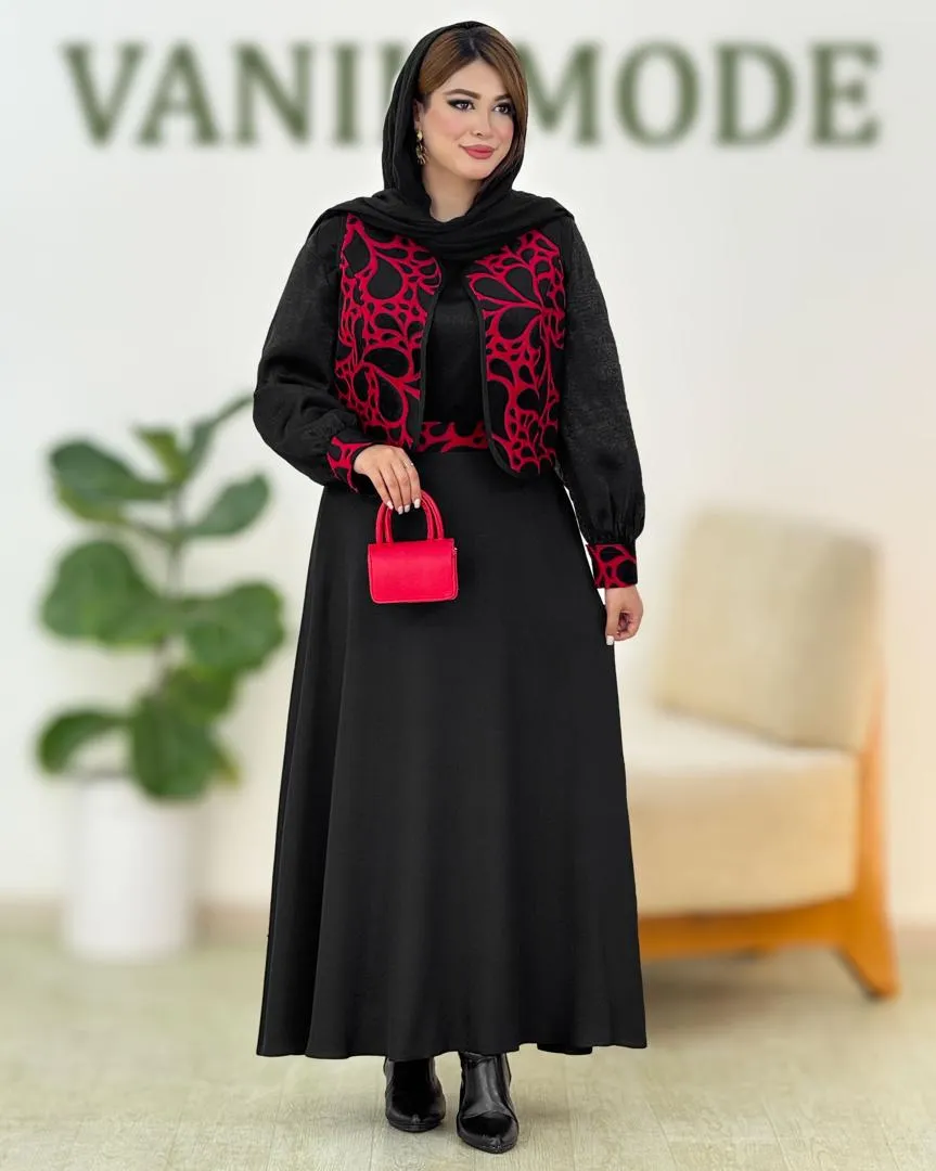 ست شومیز جلیقه دامن یلدا کد h812