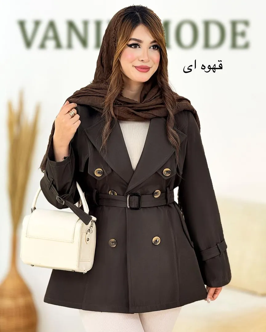 بارانی ترنجی جلو جیب کد h919