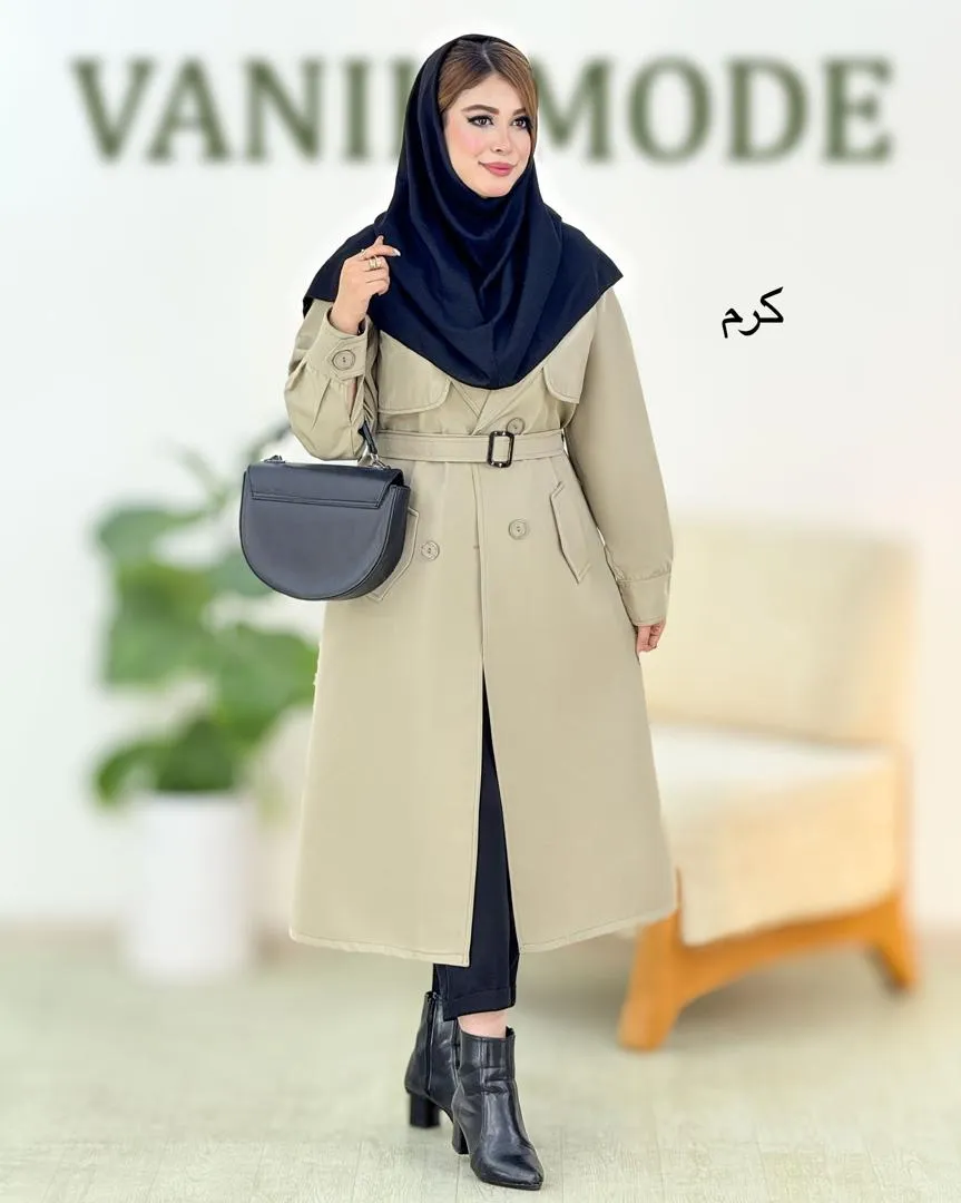 بارانی بلند والان دار سانتانا کد h817