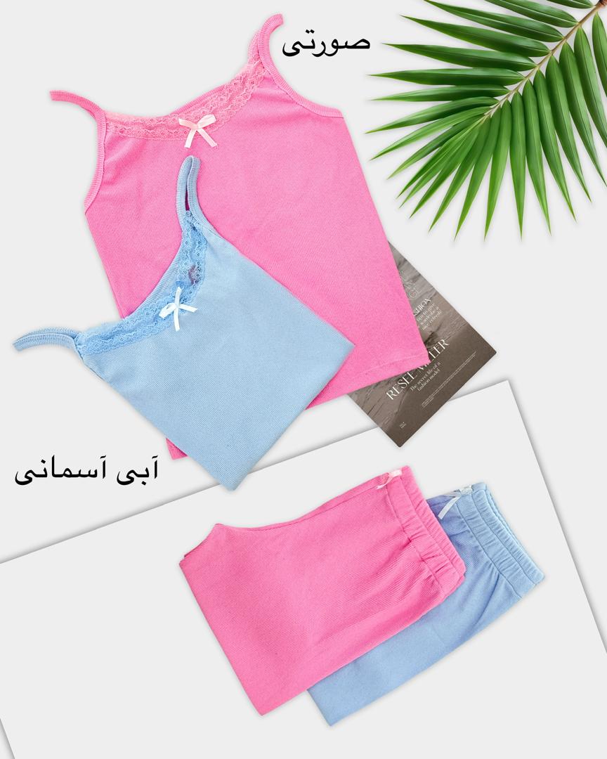 تاپ شلوارک یقه گیپور کد h930