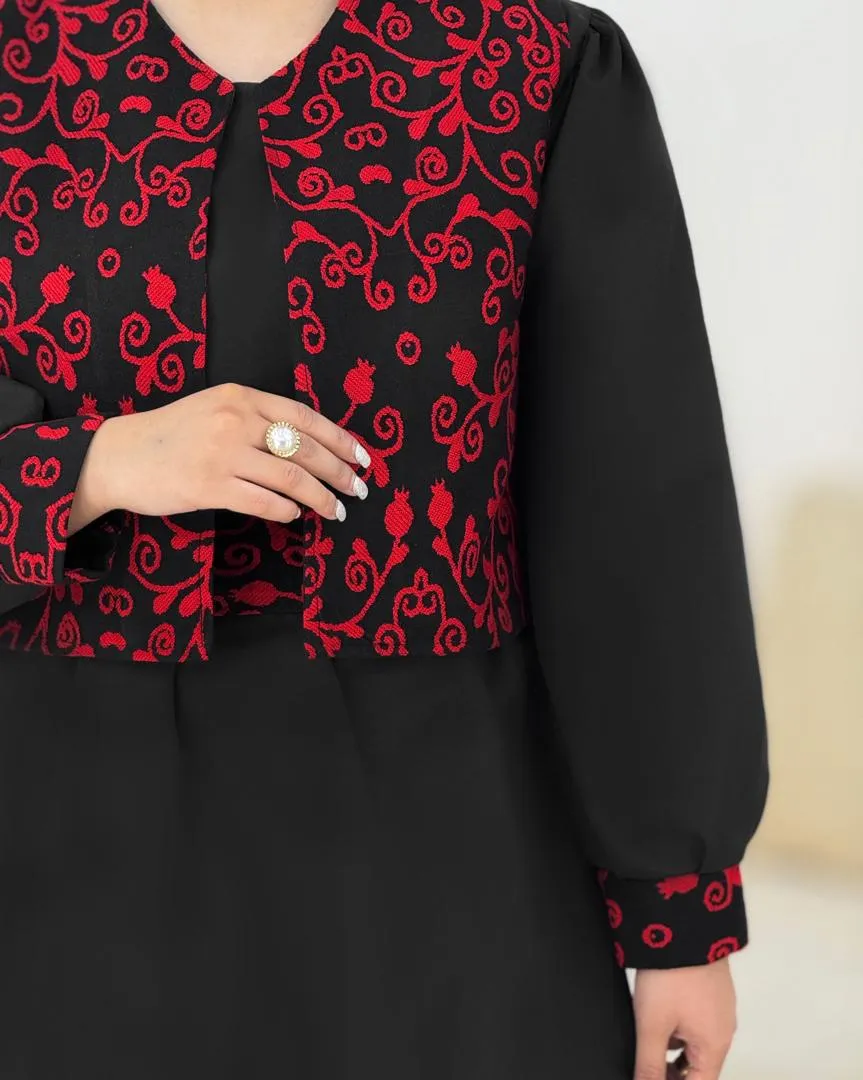 پیراهن جلیقه آستین طرحدار کد h862