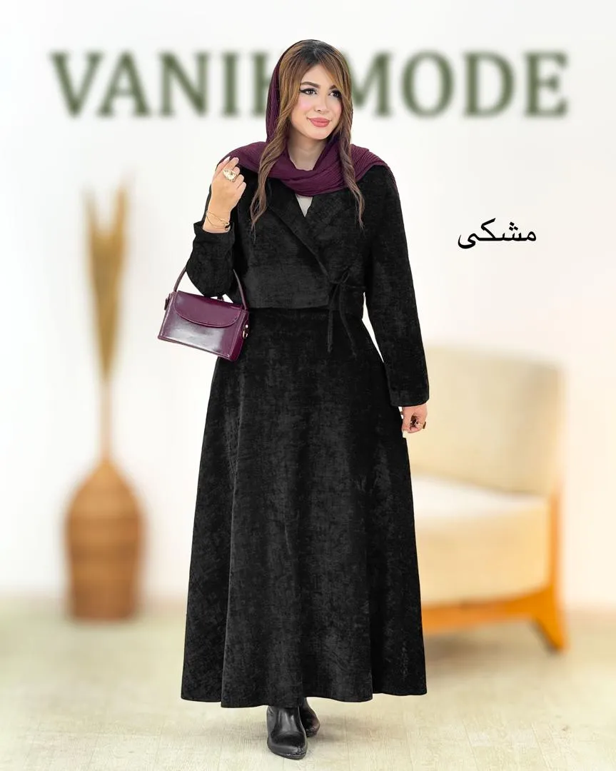 ست کت دامن آستر دار مخمل کد h890