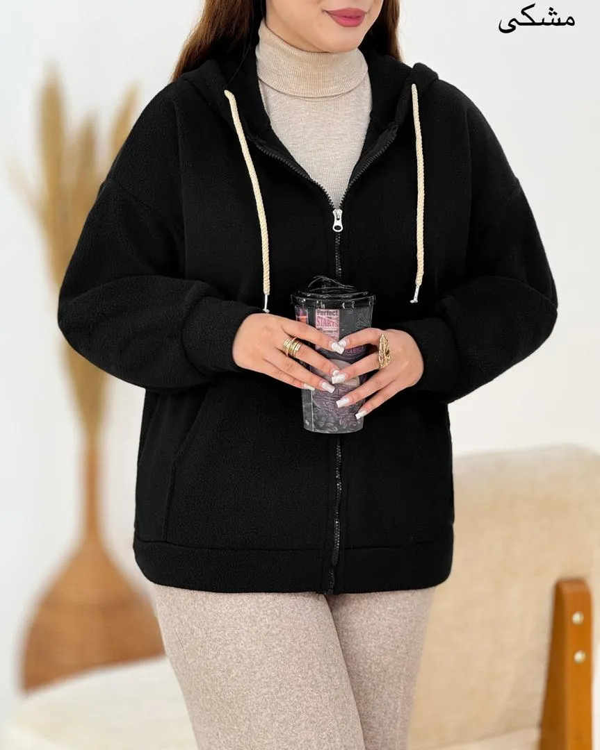 سویشرت کلاه دار زنانه پلار کد h906