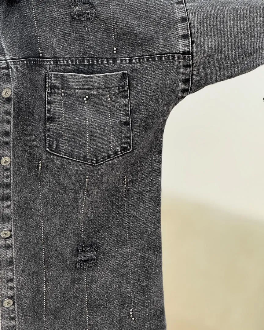 کت جین نگین دار کد h829