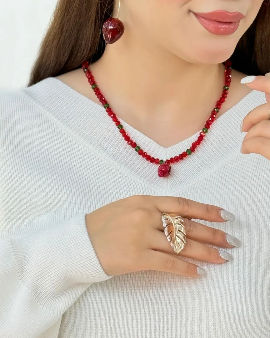 گردنبند دانه انار یلدایی کد h796
