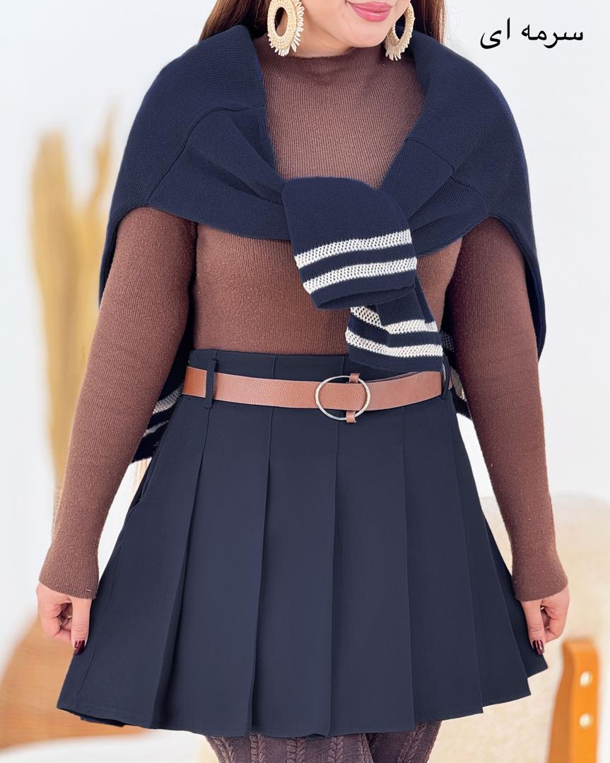 دامن کوتاه پیل دار کد h908